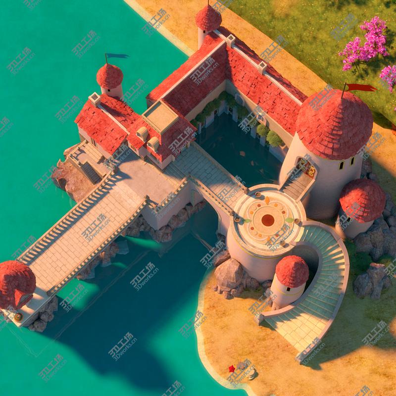 images/goods_img/202105074/Cartoon Castle Scene 3D model/3.jpg